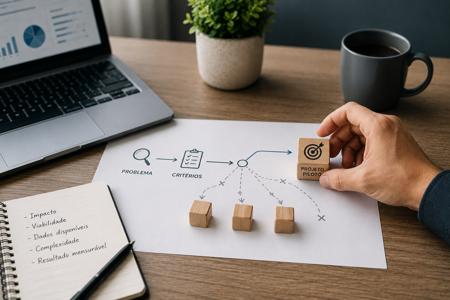Como escolher o primeiro projeto piloto de Inteligência Artificial na sua empresa